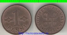 Финляндия 1 пенни (1963-1969) (медь)