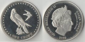 Гоф Остров 1 крона 2009 год (Елизавета II)