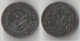 Сардиния (Италия) 1 сентесими 1826 год