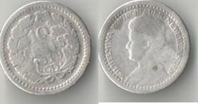 Нидерланды 10 центов 1919 год (Вильгельмина) (серебро) (тип IV)