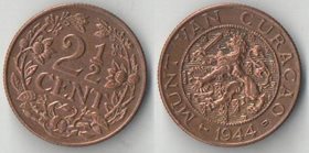 Кюрасао 2 1/2 цента 1944 год (тип I)