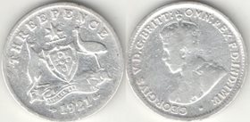 Австралия 3 пенса (1911-1936) (Георг V) (серебро)