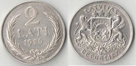 Латвия 2 лата 1926 год (серебро)