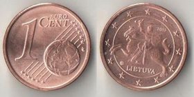 Литва 1 евроцент 2015 год