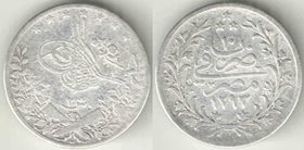 Египет 2 гирша 1884 (1293/10) год (Абдул Хамид II) (серебро)