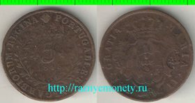 Азорские острова (Азоры, Португальские) 5 рейс 1843 год (Мария II) (редкий тип и номинал)