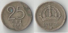 Швеция 25 эре (1946-1947) (серебро)