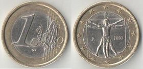 Италия 1 евро 2002 год (биметалл)