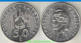 Новая Каледония 50 франков (1972-2009) (тип II, нечастый тип)