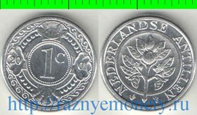 Нидерландские Антиллы 1 цент (2001-2002) (Беатрикс, тип III, лист) (нечастый тип)