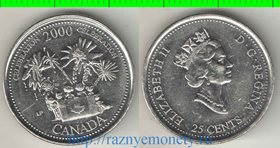 Канада 25 центов 2000 год (Елизавета II) Праздник