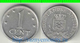 Нидерландские Антиллы 1 цент (1982-1988) (Беатрикс, тип I, птичка)