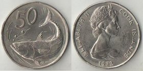 Кука острова 50 центов 1972 год (Елизавета II) (нечастый тип и номинал)
