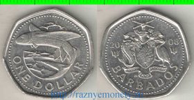 Барбадос 1 доллар (2007-2012) (тип III) (никель-сталь)