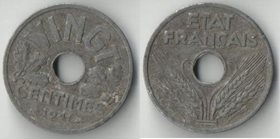 Франция 20 сантимов 1941 год (цинк)