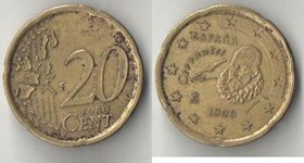Испания 20 евроцентов 1999 год (тип I)