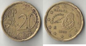 Испания 20 евроцентов 1999 год (тип I)
