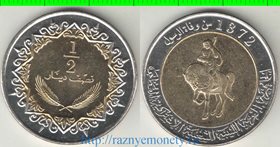 Ливия 1/2 динара 2004 год (биметалл)