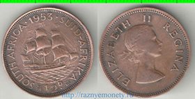 ЮАР 1/2 пенни (1953-1960) (Елизавета II)