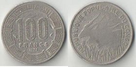 Конго 100 франков 1975 год (тип II)