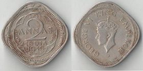 Индия 2 анны (1940-1947) (Георг VI) (медно-никель)