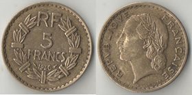 Франция 5 франков 1940 год (для обращения в Алжире) (редкость)
