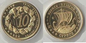 Кипр 10 евроцентов 2004 год