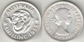 Австралия 1 шиллинг (1955-1963) (Елизавета II) (тип II)