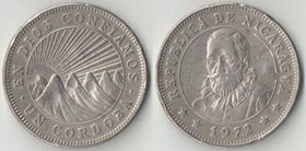 Никарагуа 1 кордоба 1972 год (гурт ребристый)