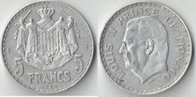 Монако 5 франков 1945 год (Луи II)