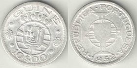 Гвинея Португальская (Гвинея-Бисау) 10 эскудо 1952 год (год-тип) (серебро)
