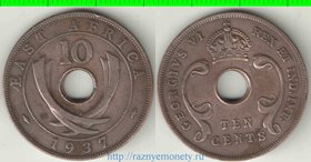 Восточная Африка 10 центов (1937-1943) (Георг VI)