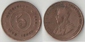 Маврикий 5 центов 1922 год (Георг V)