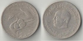 Тунис 1/2 динара 1976 год
