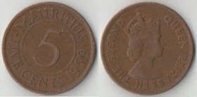 Маврикий 5 центов (1959-1978) (Елизавета II)