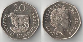 Фолклендские острова 20 пенсов 2004 год (Елизавета II) (тип III)