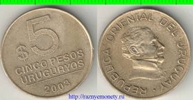 Уругвай 5 песо 2003 год