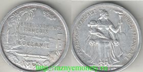 Океания Французская 1 франк 1949 год (нечастый номинал)