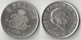 Монако 2 франка (1979-1982) (Ренье III)