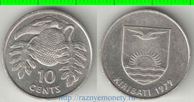 Кирибати 10 центов 1979 год (год-тип) (нечастый номинал)