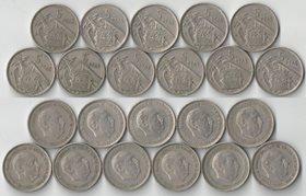 Испания 5 песет (погодовка) 1957 год 11 монет (Франсиско Франко)