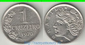 Бразилия 1 крузейро 1970 год (год-тип) (никель)