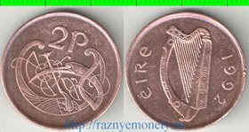 Ирландия 2 пенса (1990-2000) (тип II, медь-сталь)