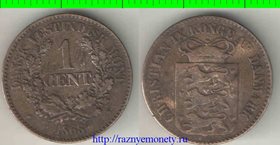 Датская Вест-Индия 1 цент (1868-1883) (Кристиан IX)