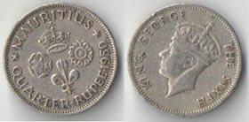Маврикий 1/4 рупии (1950-1951) (Георг VI, не император)