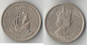 Британские Карибские Территории 25 центов (1955-1965) (Елизавета II)