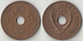 Восточная Африка 10 центов 1964 год (год-тип, нечастый тип)