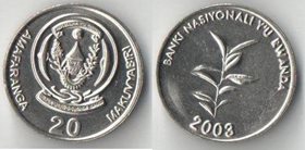 Руанда 20 франков 2003 год