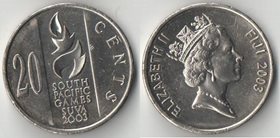 Фиджи 20 центов 2003 год (Елизавета II) (Игры Пламени)