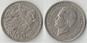 Монако 100 франков 1950 год (Ренье III) большая